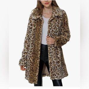New Faux Fur Leopard Jacket